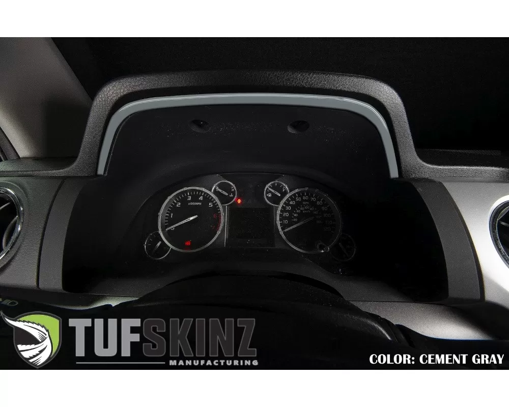 Tufskinz Dashboard Accent Trim Fits 2014-2020 Toyota Tundra 1 Piece Kit In Cement Gray - TUN033-GGY-G