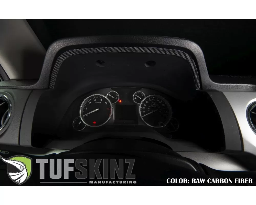 Tufskinz Dashboard Accent Trim Fits 2014-2020 Toyota Tundra 1 Piece Kit In Raw Real Carbon Fiber - TUN033-RCF-X