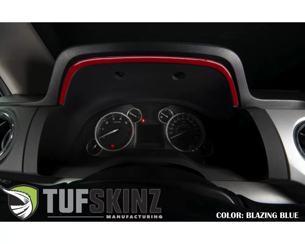 Tufskinz Dashboard Accent Trim Fits 2014-2020 Toyota Tundra 1 Piece Kit In Gloss Trd Red - TUN033-RED-G