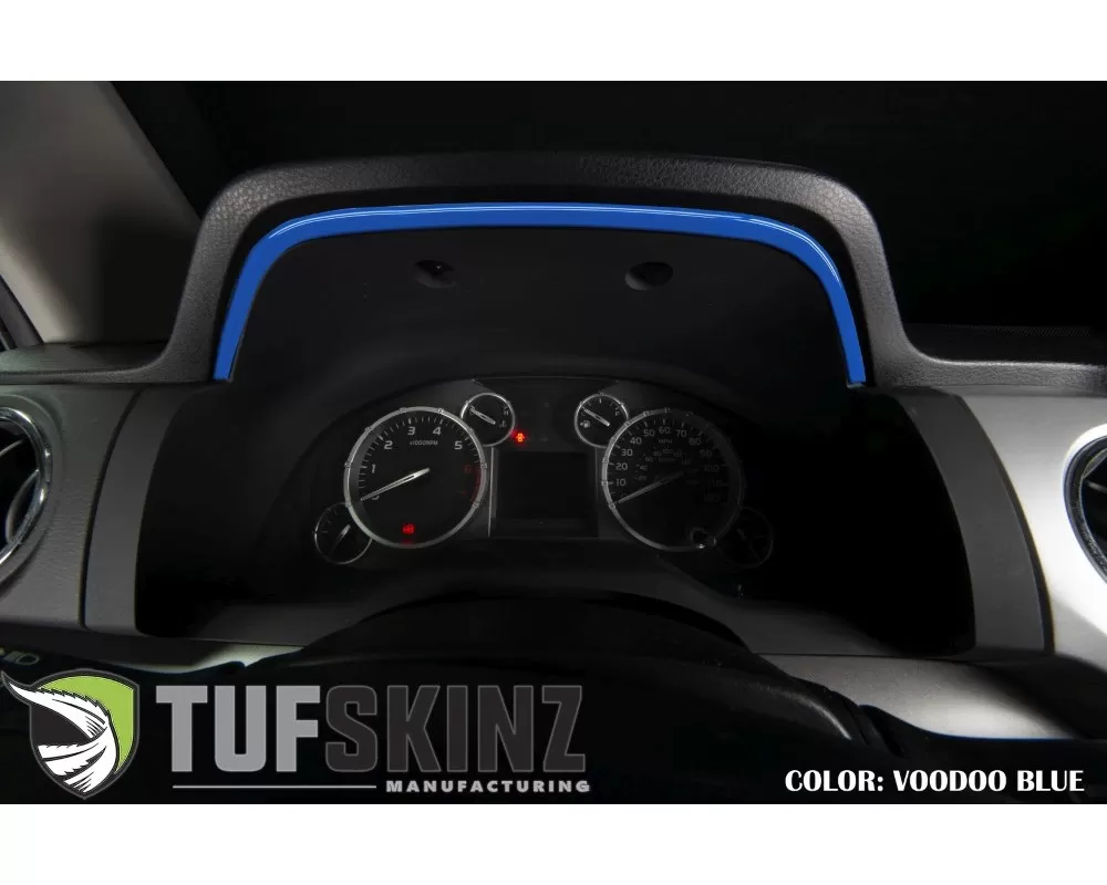 Tufskinz Dashboard Accent Trim Fits 2014-2020 Toyota Tundra 1 Piece Kit In Voodoo Blue - TUN033-VODB-G