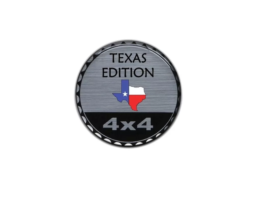Tufskinz Rated Badge Fits Jeep 1 Piece Kit In Brushed Silver(Texas Edition) - JEX059-DUM-364-G