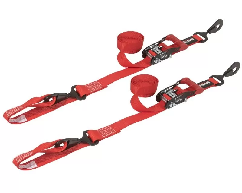 SpeedStrap 1.5" x 10' Ratchet Tie-Down w/ Soft-Tie (2 Pack) - Red - 15223-2
