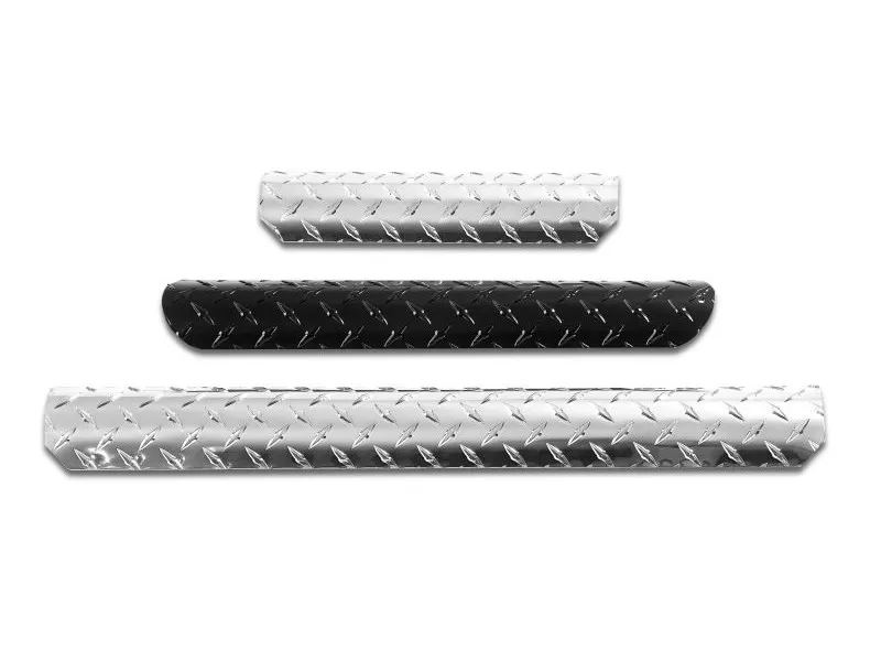 Warrior Products 24" Nerf Bar Step Plate Aluminum Black Diamond Plate - 724PC
