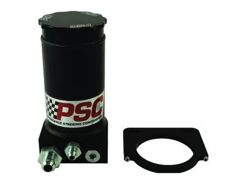 Pro Touring Black Anodized Remote Reservoir Kit, #6AN Return #10AN Feed PSC Performance Steering Components - SR146-6-10-SA