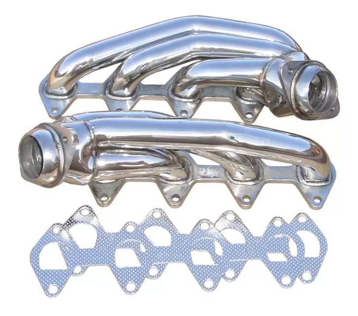 Pypes Exhaust Shorty Exhaust Header Gaskets Polished Stainless Steel Ford Mustang GT 2005-2010 - HDR54S