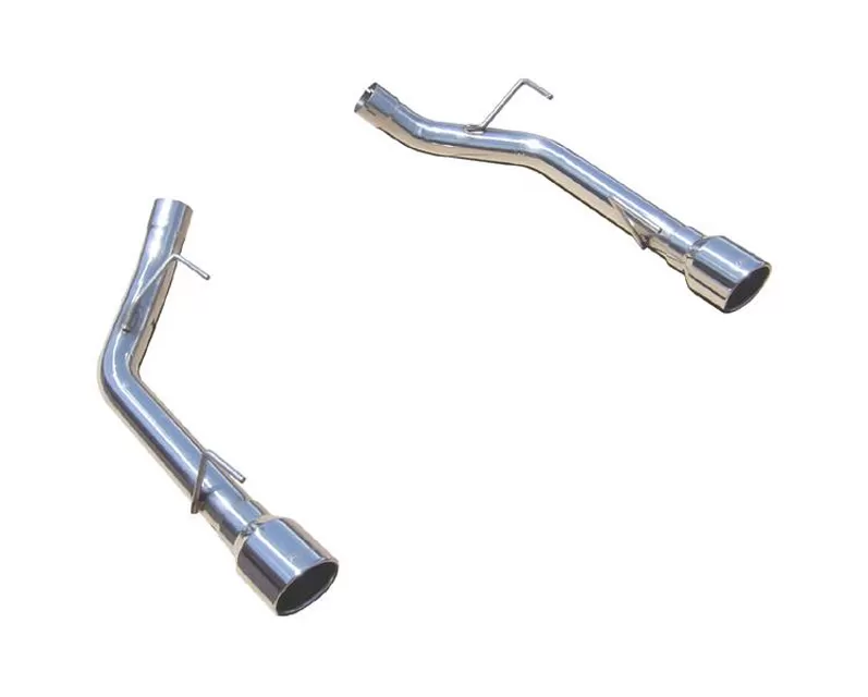 Pypes Exhaust Axle Back System Dual Exit 2.5-Inch And Tailpipe Stainless Steel No Muffler Black Tips - SFM62SSB