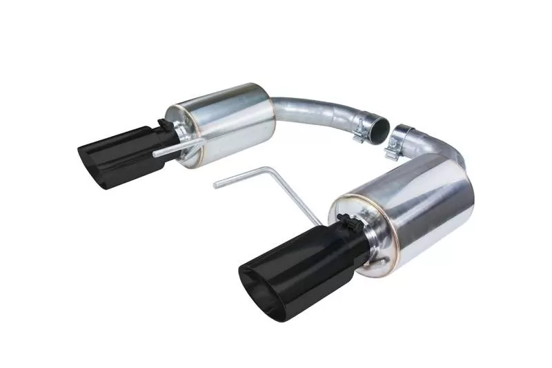 Pypes Exhaust 3" Stainless Axle Back Dual Exhaust w/ 3" Black Tips Ford Mustang GT 2015-2022 - SFM82MSB