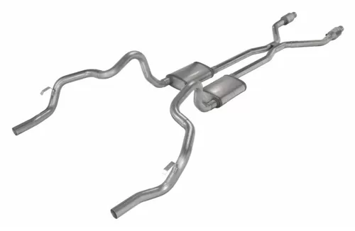 Pypes Exhaust Crossmember-Back H-Pipe Dual Exhaust 2.5-Inch Muffler And Catalytic Converter GM F-Body 1975-1981 - SGF941E