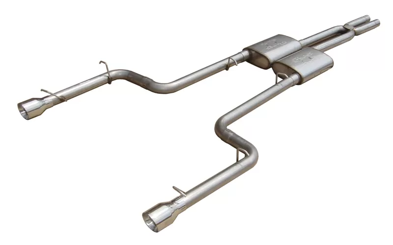 Pypes Exhaust Violator Series Catback Dual Exhaust 2.5-Inch Violator Muffler 4-Inch Polished Tips Stainless Steel - SMC10V