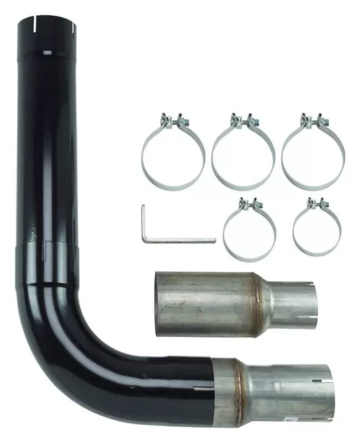Pypes Exhaust Diesel Single Stack Kit 5-Inch Single Exit Black Finish Stainless Steel - STD006B