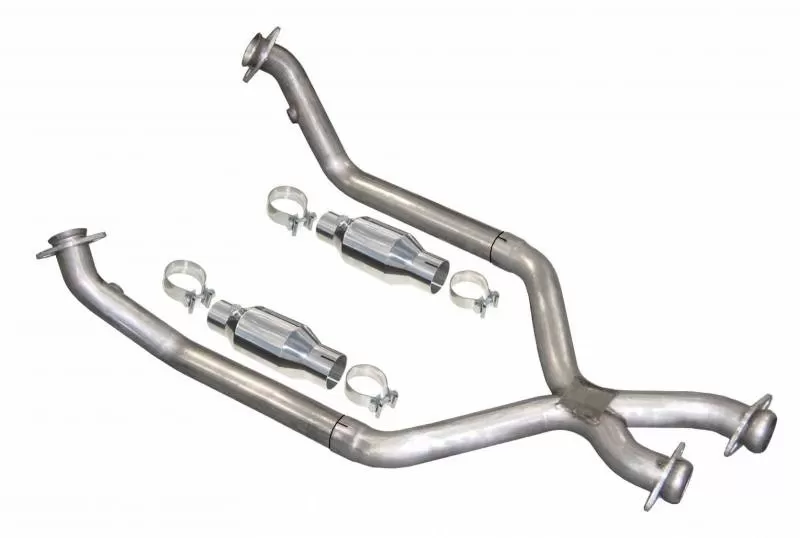 Pypes Exhaust Exhaust X-Pipe Kit 2.5-Inch Catalytic Converter Polished Stainless Steel - XFM30