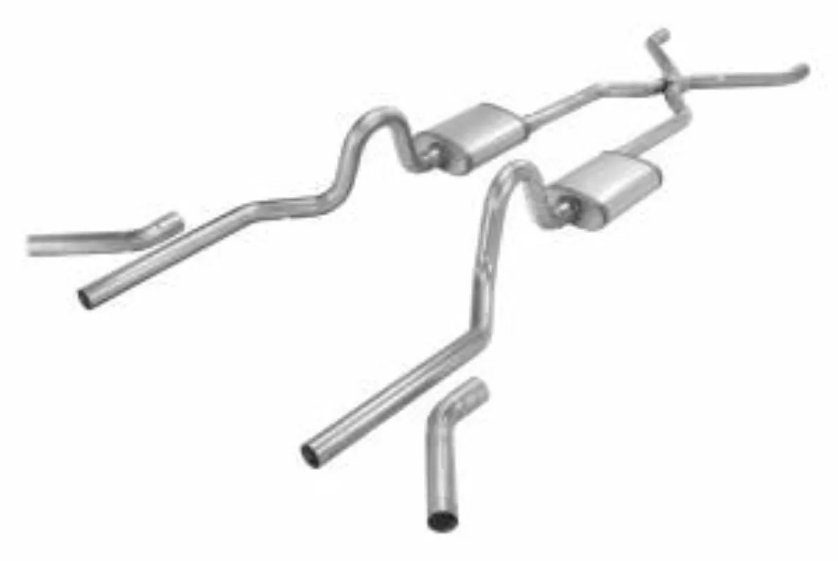 Pypes Exhaust 2.5-Inch H-Bomb with Street Pro Mufflers Chevrolet Bel Air 1955-1957 - SGC40S