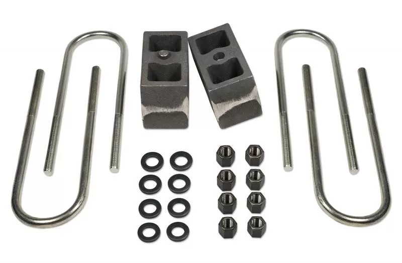 Tuff Country 4" Rear Block & U-Bolt Kit w/o Factory Overloads Non-Tapered Ford F250 | F350| Excursion 1980-2016 - 97058