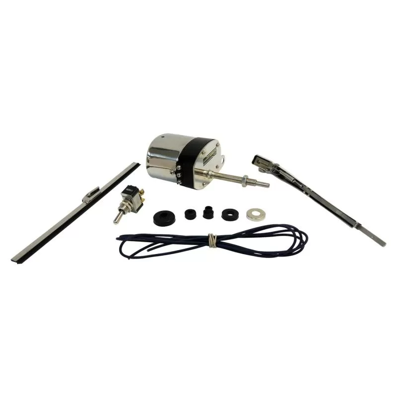 Crown Automotive Jeep Replacement 12 Volt 1-Speed Stainless Wiper Motor Kit Jeep Willys - 12VST