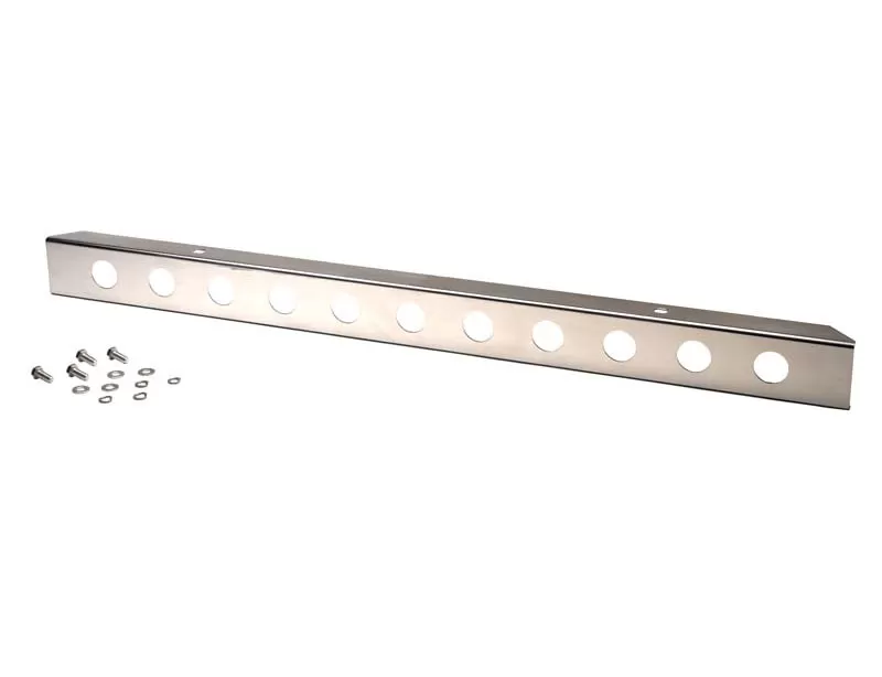 Kentrol 54" Front Bumper w/ Holes (No License Plate Holes) Polished Silver Jeep YJ 1987-1995 - 30436WH