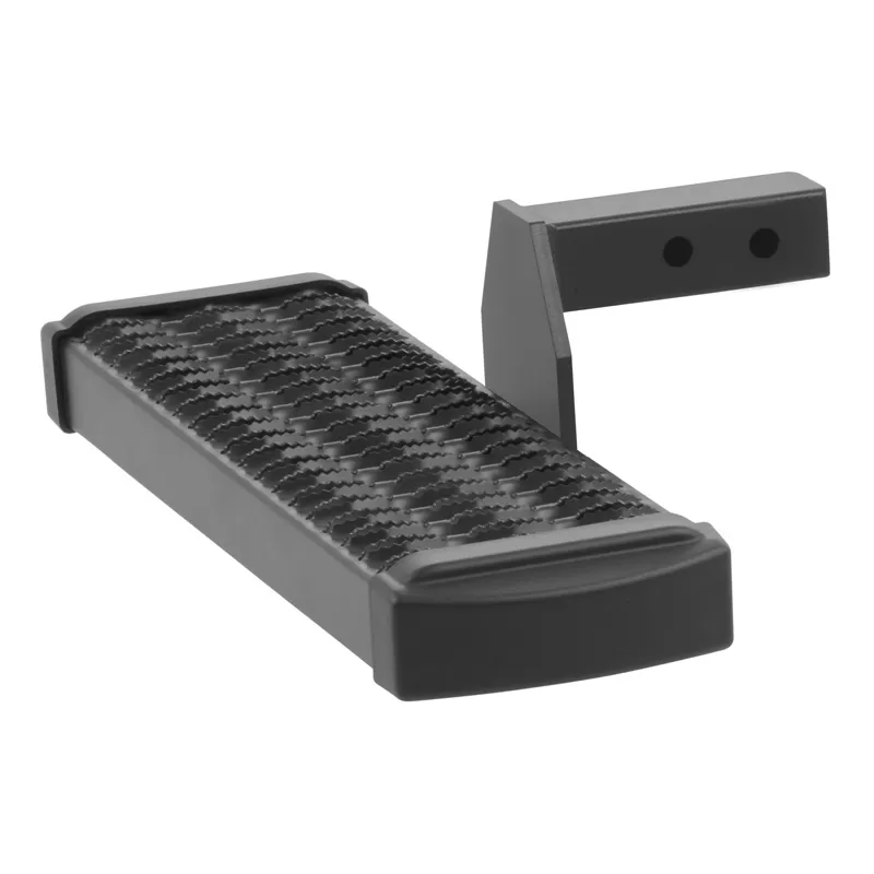 Luverne Textured Black Powder Coat Aluminum Grip Step Receiver Hitch Step with 6" Drop - 415026-570015