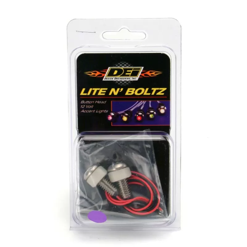 Design Engineering DEI Led Lighted Button Head Boltz Purple - 2-Pack - 30308
