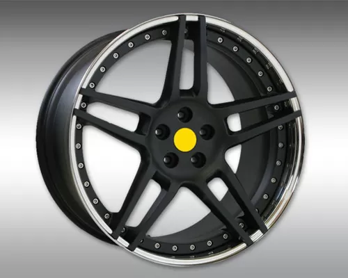 Novitec NF3 3 Piece Front Wheel Black With Polished Lip 21x9.5  Ferrari California | California T 2008-2017 - F4 888 03