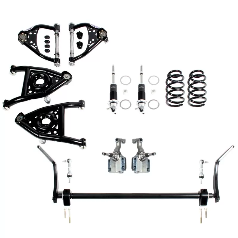 Detroit Speed  Speed Kit 2 Front Suspension Kit with Splined Sway Bar Double Adjustable Shocks 1967 A-Body SBC LS - 031345-DDS