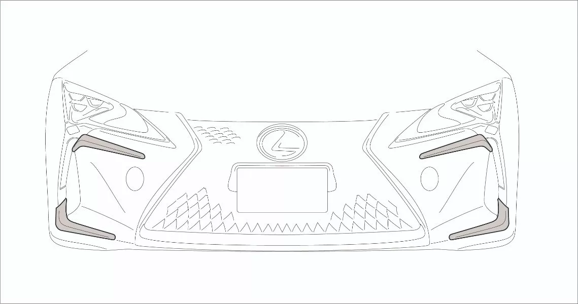 Rowen FRP Front Bumper Extension Lexus LC500 2017-2021 - RWN-1L007E10