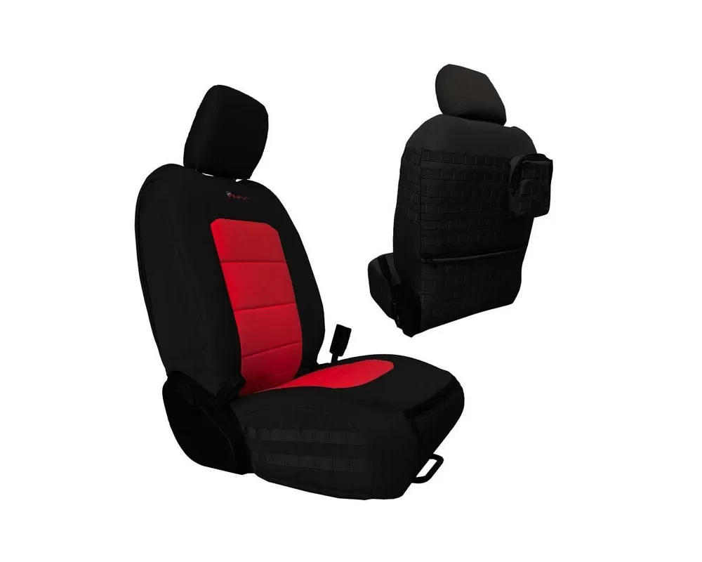 Bartact Black/Red Front Seat Covers Jeep Gladiator 2020-2022 - JTTC2019FPBR
