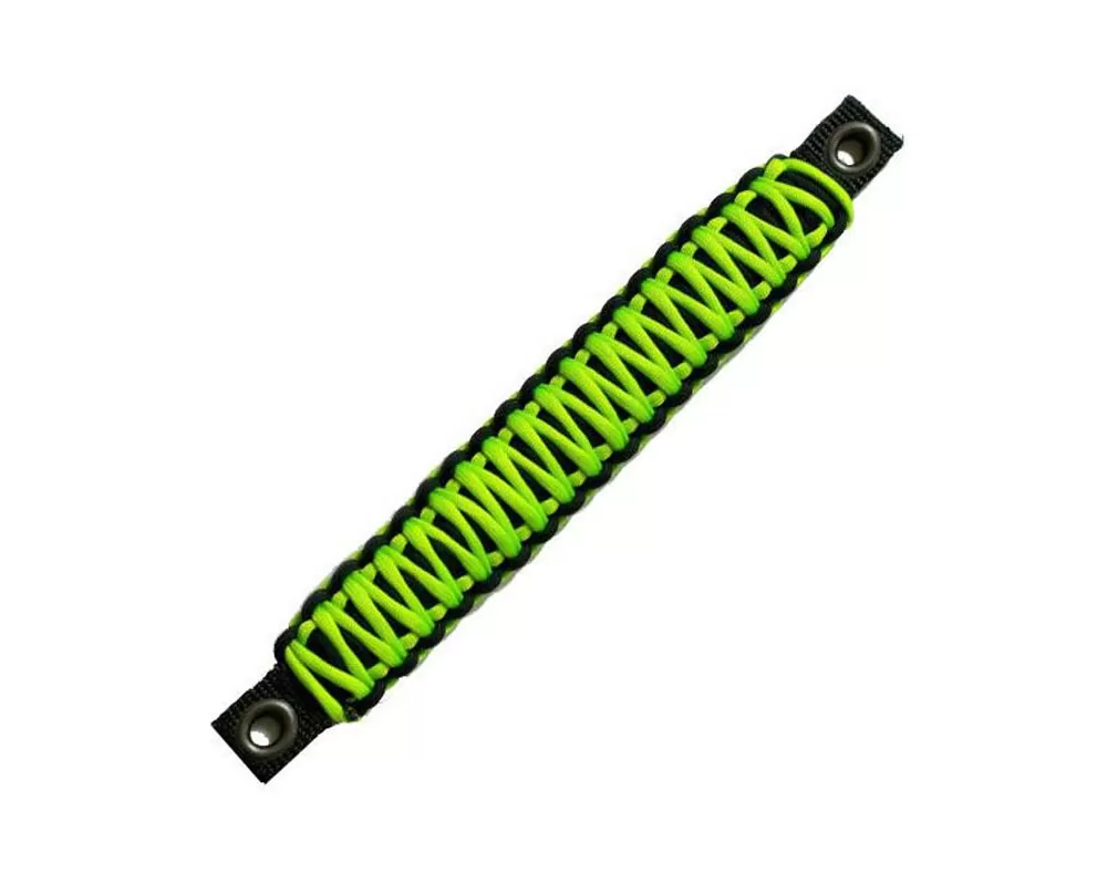 Bartact Black/Gecko Neon Green Grab Handles Paracord Sound Bar Rear Side Pair Jeep Wrangler JK 2007-2017 - TAOGHRPBL