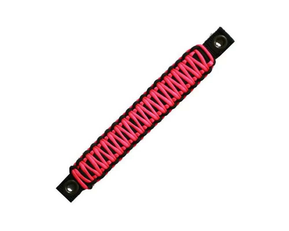 Bartact Black/Hot Pink Grab Handles Paracord Sound Bar Rear Side Pair Jeep Wrangler JK 2007-2017 - TAOGHRPBP