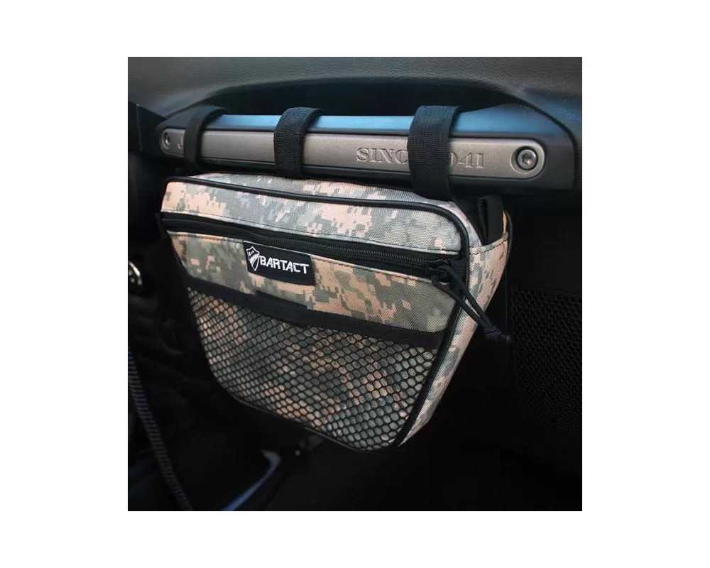 Bartact ACU Camo Fabric Passenger Grab Handle Dash Bag Jeep CJ-5 | CJ-6 | CJ-7 | Scrambler | Wrangler 1975-2017 - XXDHBFA