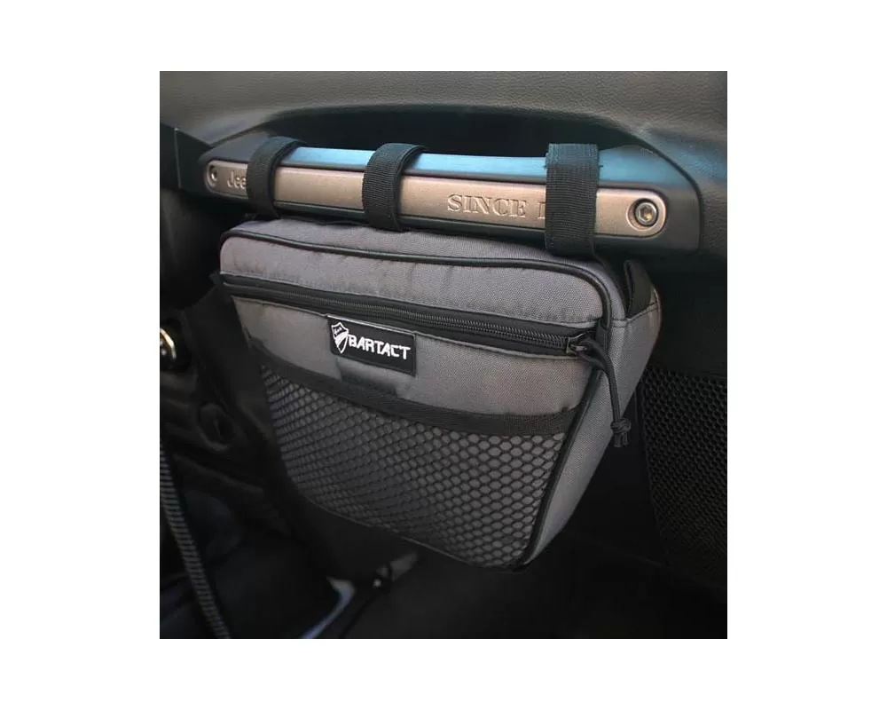 Bartact Graphite Fabric Passenger Dash Grab Handle Bag Jeep CJ-5 | CJ-6 | CJ-7 | Scrambler | Wrangler 1975-2017 - XXDHBFG