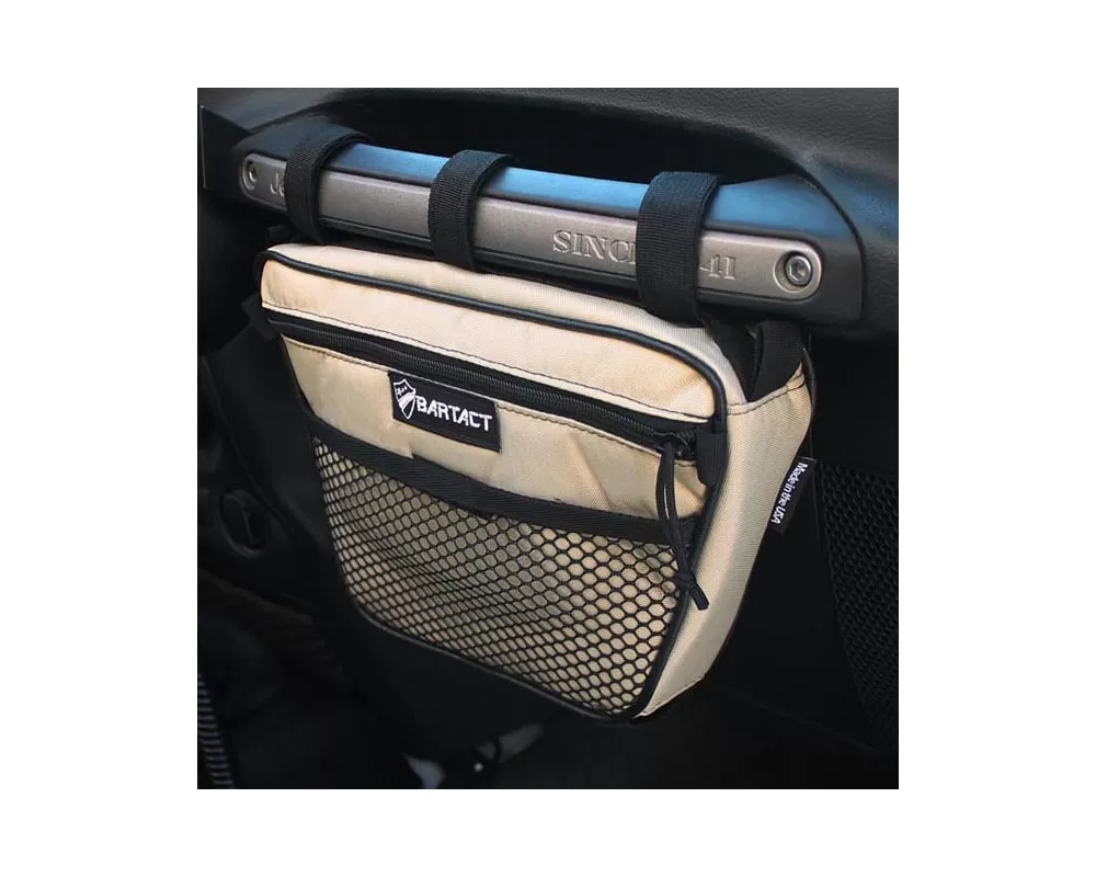 Bartact Khaki Fabric Passenger Grab Handle Dash Bag Jeep CJ-5 | CJ-6 | CJ-7 | Scrambler | Wrangler 1975-2017 - XXDHBFK