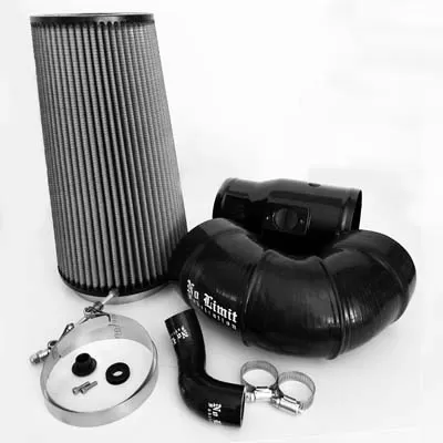 No Limit Fabrication 6.4 Cold Air Intake 2008-2010 Ford Super Duty Power Stroke Black Dry Filter - 64CAIBD