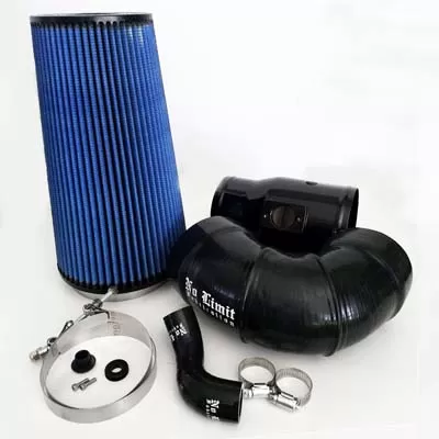 No Limit Fabrication 6.4 Cold Air Intake 2008-2010 Ford Super Duty Power Stroke Black Oiled Filter - 64CAIBO