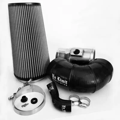No Limit Fabrication 6.4 Cold Air Intake 2008-2010 Ford Super Duty Power Stroke Polished Dry Filter - 64CAID
