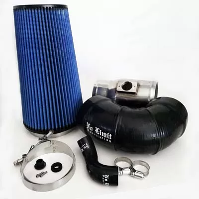 No Limit Fabrication 6.4 Cold Air Intake 2008-2010 Ford Super Duty Power Stroke Polished Oiled Filter - 64CAIO