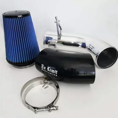 No Limit Fabrication 6.7 Cold Air Intake Polished Oiled Filter 2017-Present - 67CAIPO17