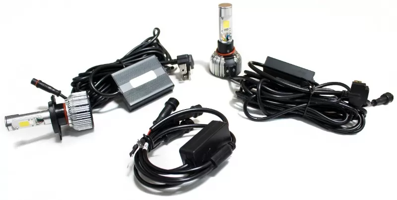 Race Sport Lighting H13 Demon Eye  LED Headlight Conversion Kits - Dual Function Kit with driving and accent functions - H13CARGB