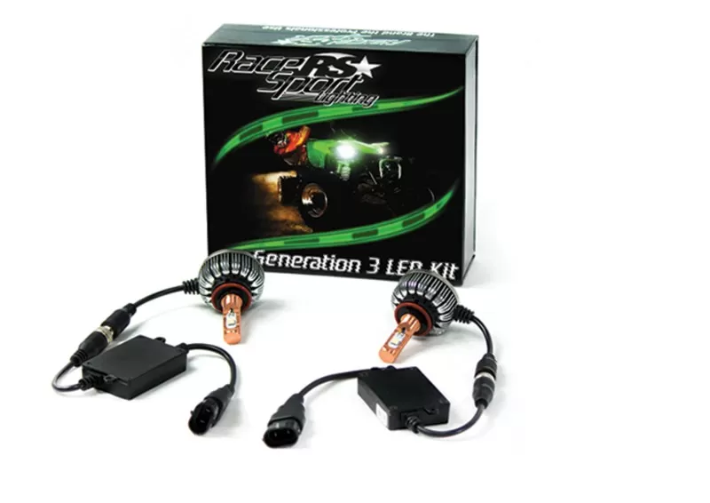 Race Sport Lighting GEN3 H9 LED Headlight Kit w/ Copper Core and Pancake Fan Design 2,700 Lux - H9-LED-G3-KIT