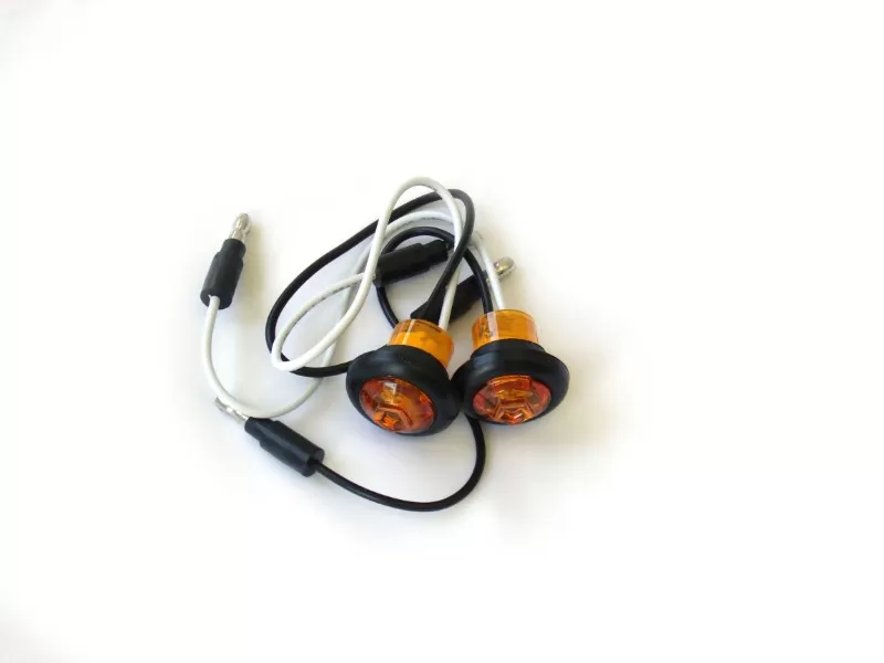Race Sport Lighting Truck and Trailer LED .75in Round Amber with Grommet - RS-.75-GA