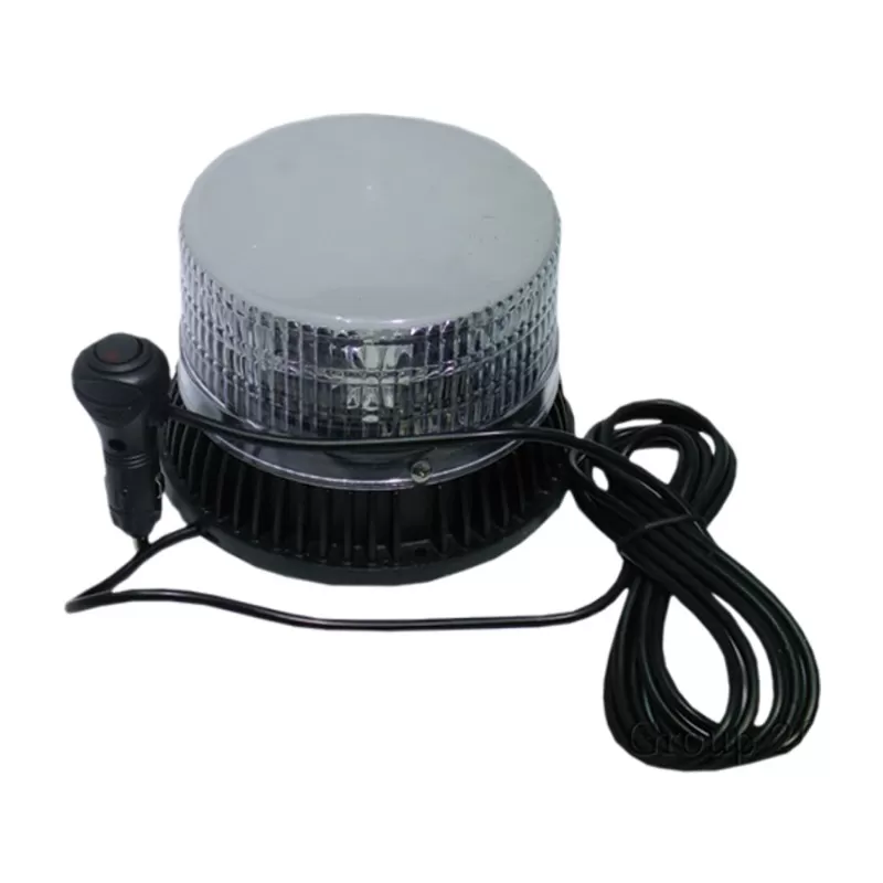 Race Sport Lighting 16-LED Dome LED High-Powered Beacon - Amber LEDs in White Lens Dome - RS-16LED-VS3