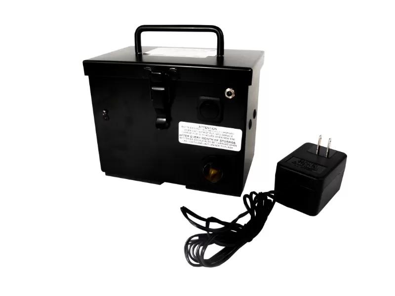 Race Sport Lighting 12V Black Rechargeable Battery Box with Pigtail Plug & Clips - RS-CHARGEBOX