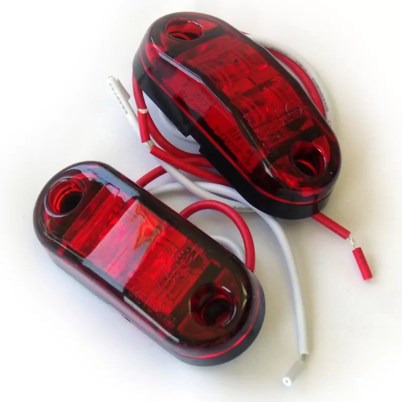 Race Sport Lighting Red Truck and Trailer LED Marker 2.5 x 1 Inch - RS-O2.5-2HR