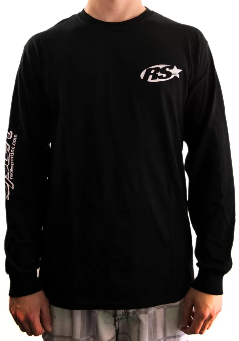 Race Sport Lighting Black Mens Long Sleeve T-shirt Extra Large - RS184BXL
