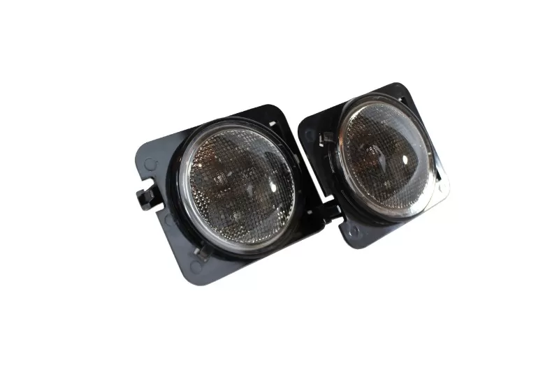 Race Sport Lighting Amber LED Front Side Marker with smoked lens 4 Watt 80 Lumens Jeep Wrangler 07-17 Pair - RSJ13SLT