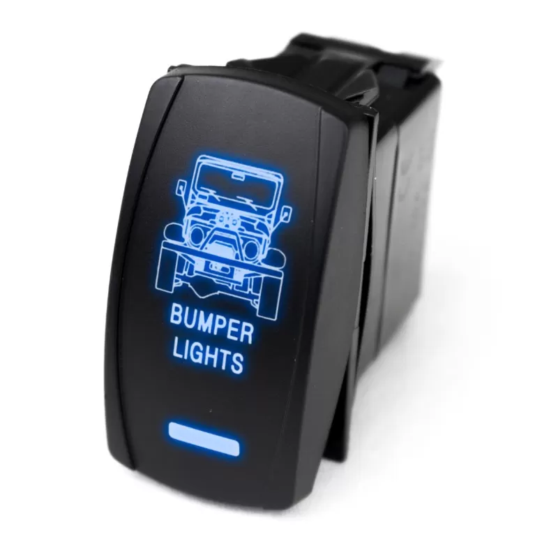 Race Sport Lighting LED Rocker Switch with Blue LED Radiance (Bumper Lights) - RSLE34B