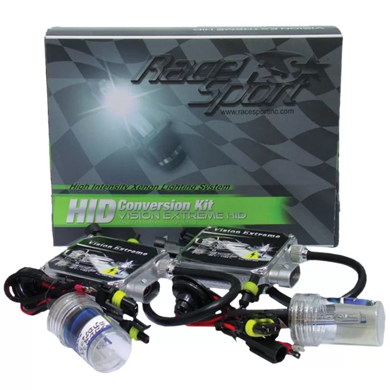 Race Sport Lighting 9004-3 Bi-Xenon 6K HID Vision Extreme Series Mid-Slim Ballast Kit - 9004-3-6K-BI-VE