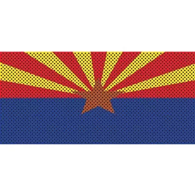 Jeep Wrangler Grill Inserts 07-18 JK Arizona State Flag Under The Sun Inserts - INSRT-AZ-JK