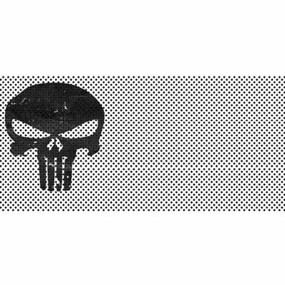 Jeep Wrangler Grill Inserts 2018-Present JL Punisher White Black Skull Under The Sun Inserts - INSRT-PUNWTHBLKSK-JL