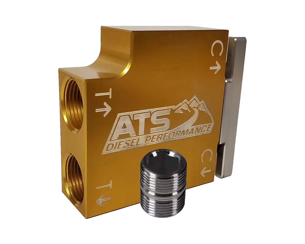 ATS Diesel Thermal Bypass Valve Up-Grade With Billet Filter Coupler, 2019 and Up 6.7L Cummins with 68RFE or Aisin AS69RC Transmission - 310-005-2464