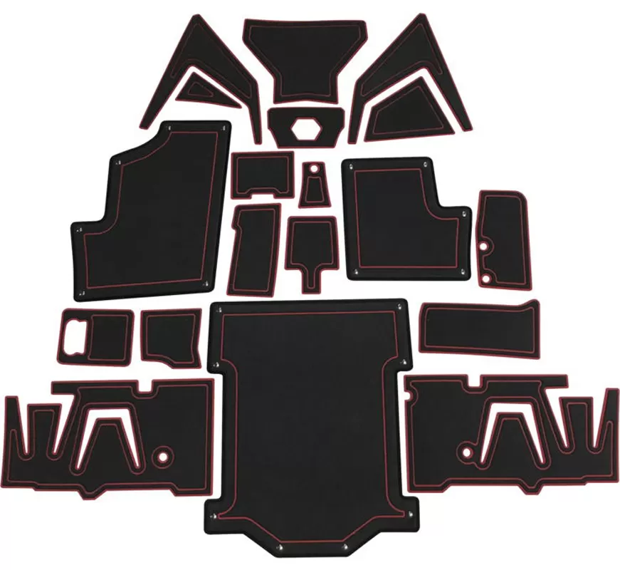 Moramoto Mat Kit Black/Red Polaris RZR S 900 | RZR XP 1000 | RZR XP 900 | RZR XP Turbo 15-19 - 100BST-119CM-0121