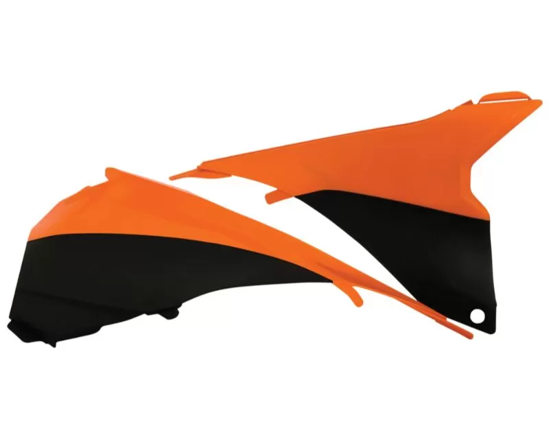 Acerbis Air Box Cover Flo-Orange Black KTM SX125 13-15 - 2314294617